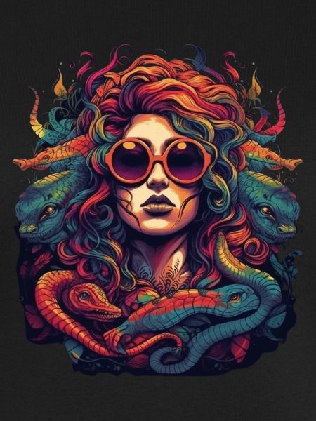 Cool Medusa hoved slanger hår flotte farver