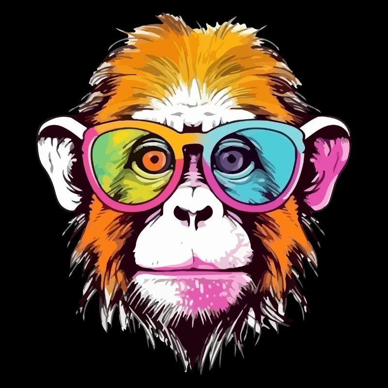 Elvi the bespectacled monkey