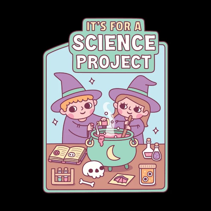 Cute Witch Kids C’est pour un projet scientifique