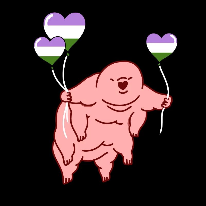 Bärtierchen Ballon Genderqueer Pride