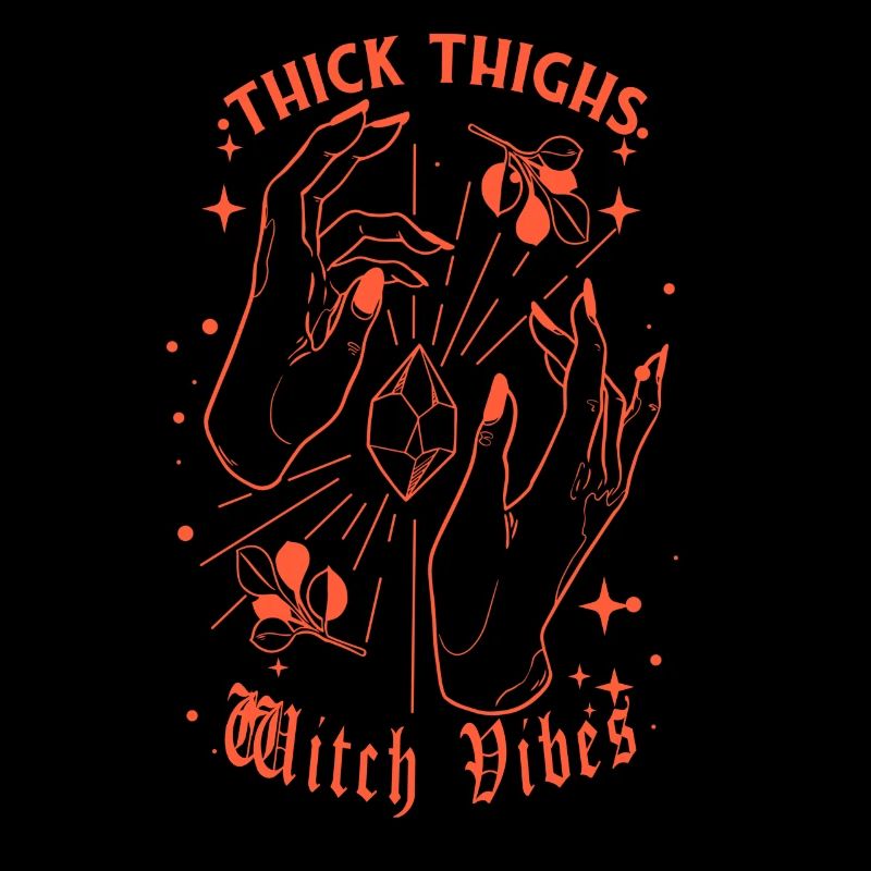 Halloween Hexe Hexen Thick Thighs Witch Vibes