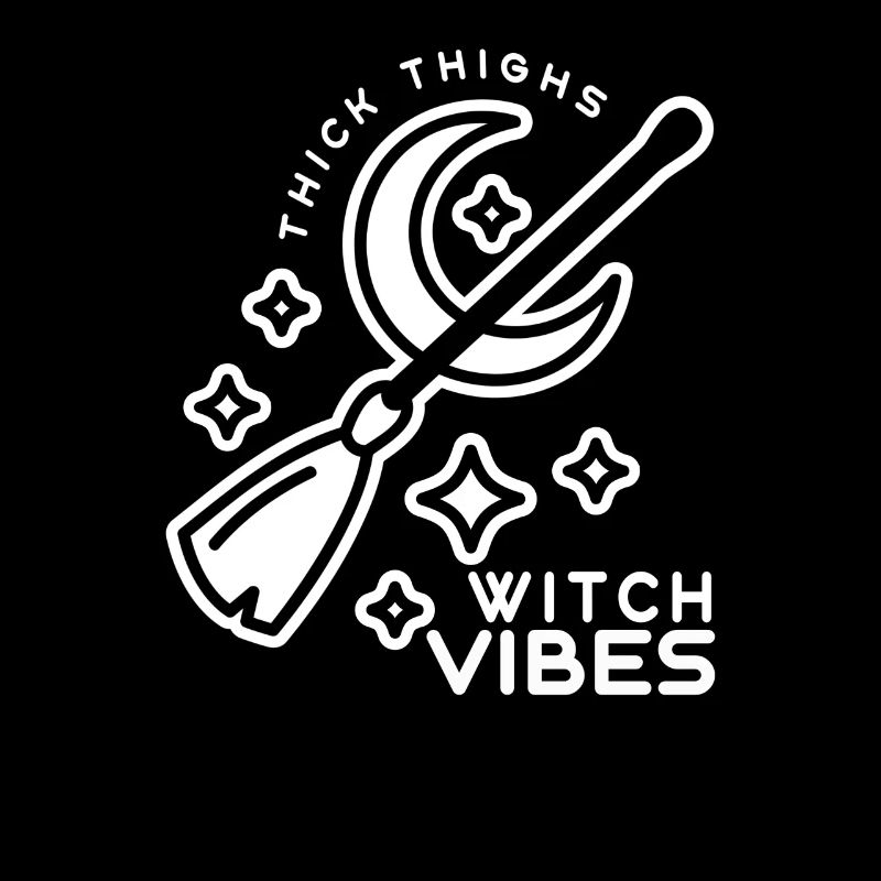 Halloween Hexe Hexen Thick Thighs Witch Vibes