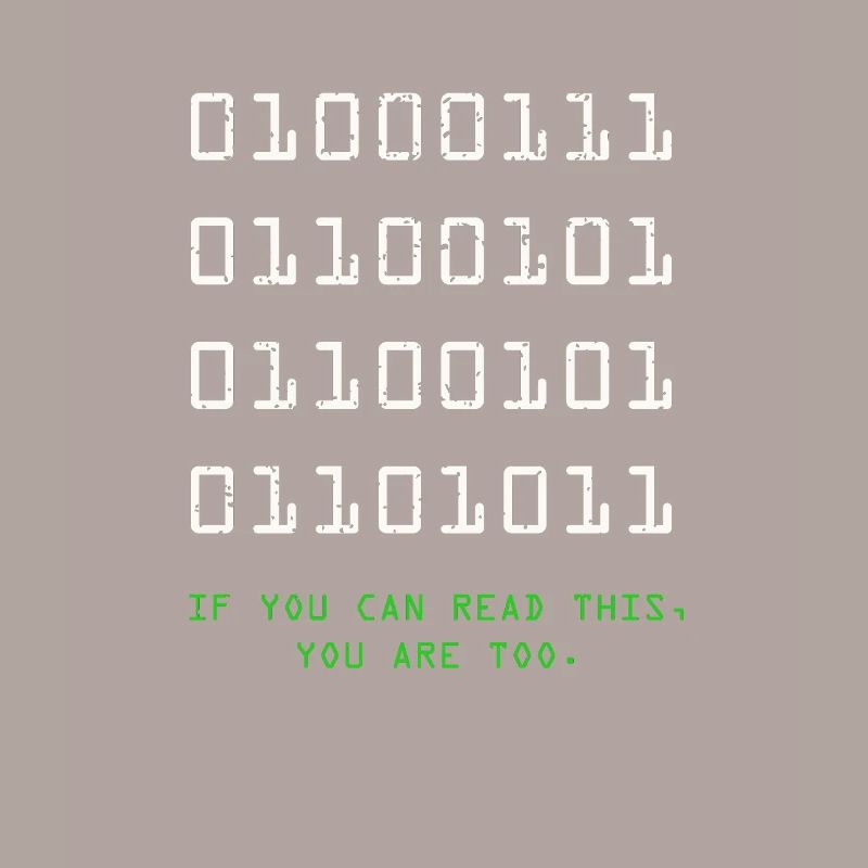 Geek Computer Nerd Binary Code IT Funny Programmer