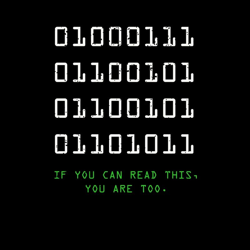 Geek Computer Nerd Binary Code IT Drôle programmeur
