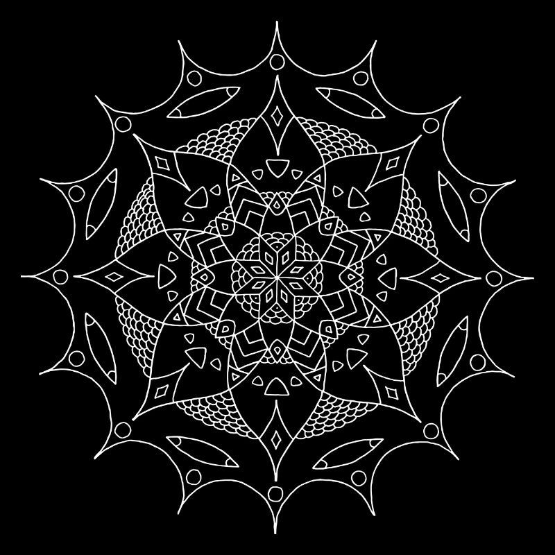 Blume II weiss - Mandala made with Love