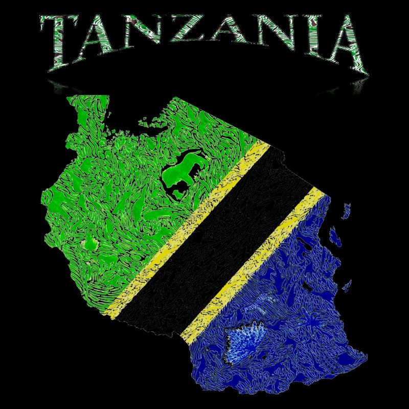Tanzania Flag Map