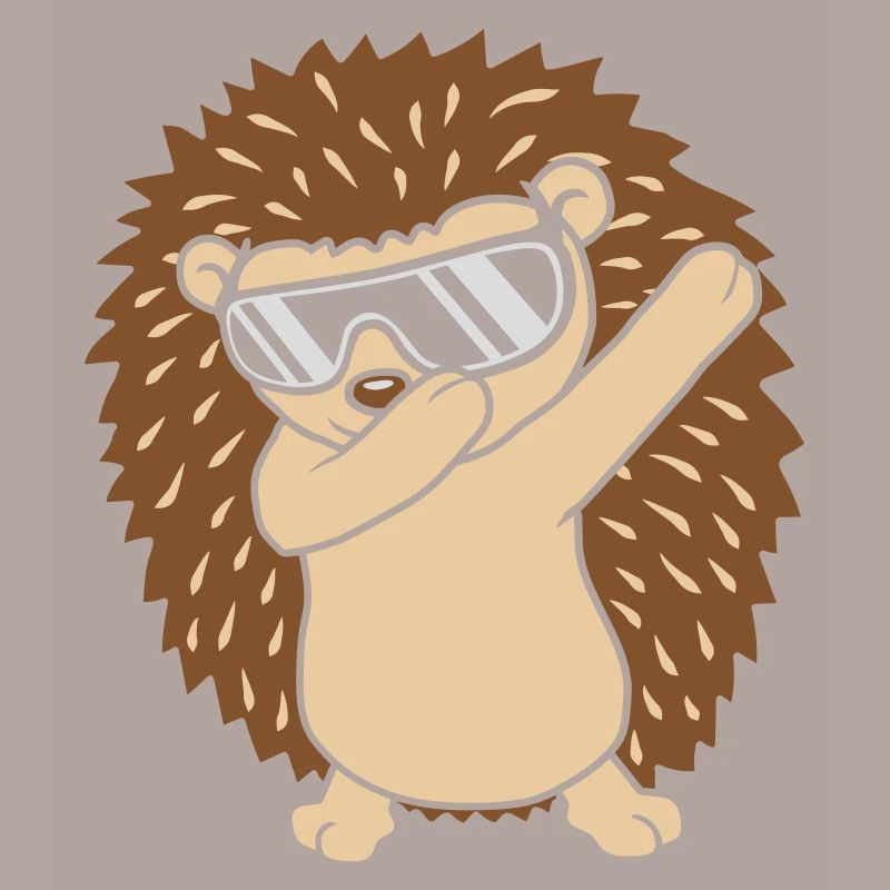 Cooler lustiger dabbing Igel