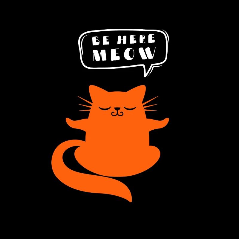 Chat de yoga - Be Here Meow
