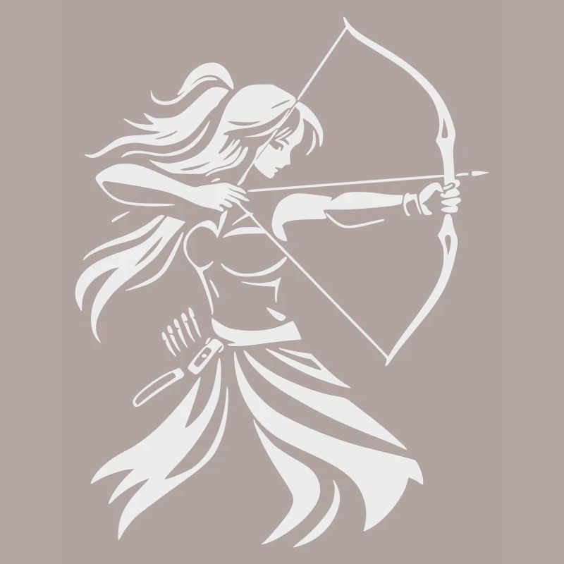 Bogenschütze-Silhouette mit Bogen