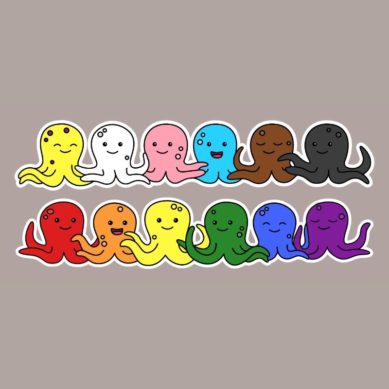 Fierté Progrès Flag Octopus Egalité