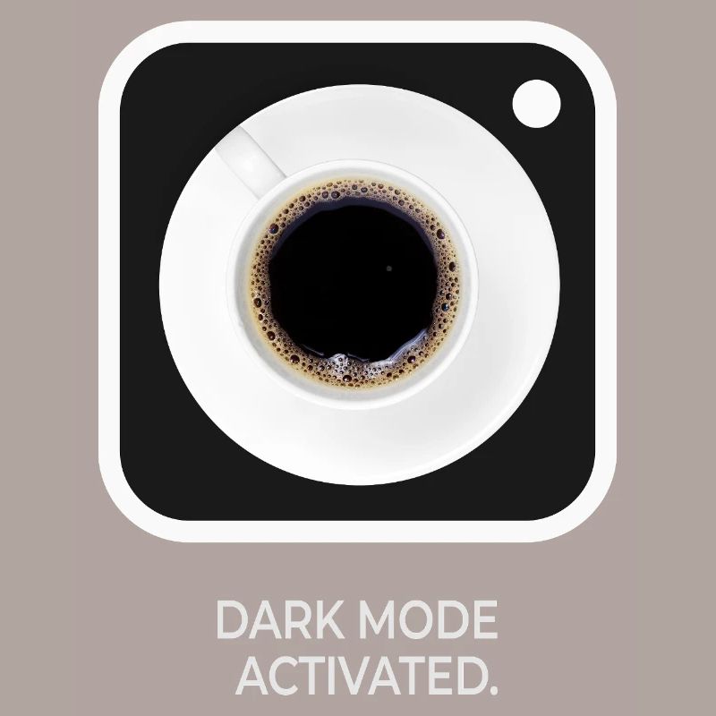 Mode sombre Mode Activé Coffee Dit Design