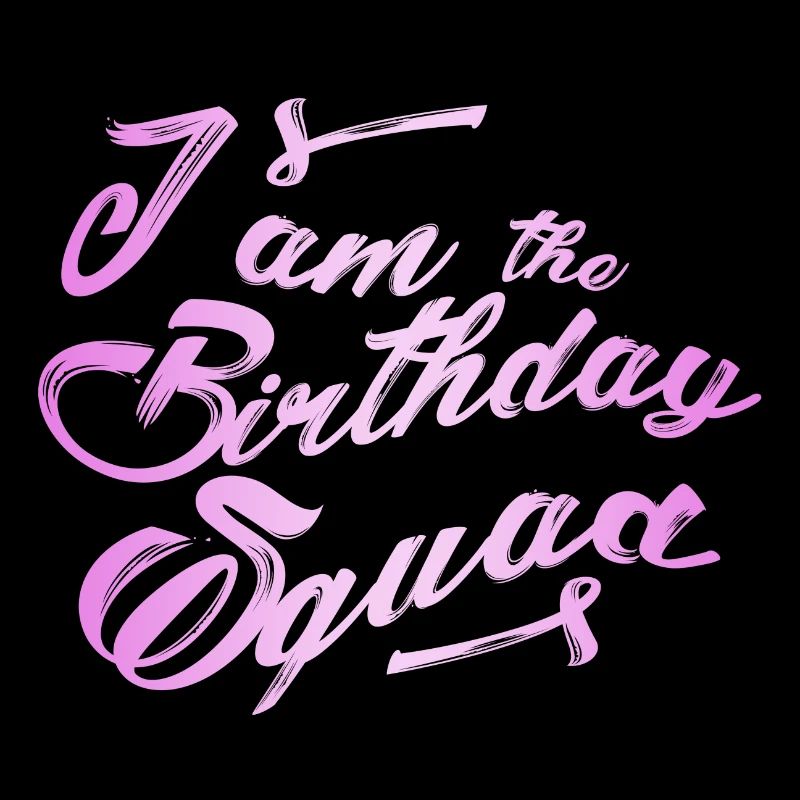 Je suis l'équipe d'anniversaire Pink Gradient