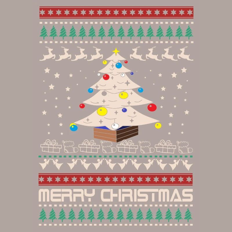 Pull moche Joyeux Chrsimas avec arbre de Noël