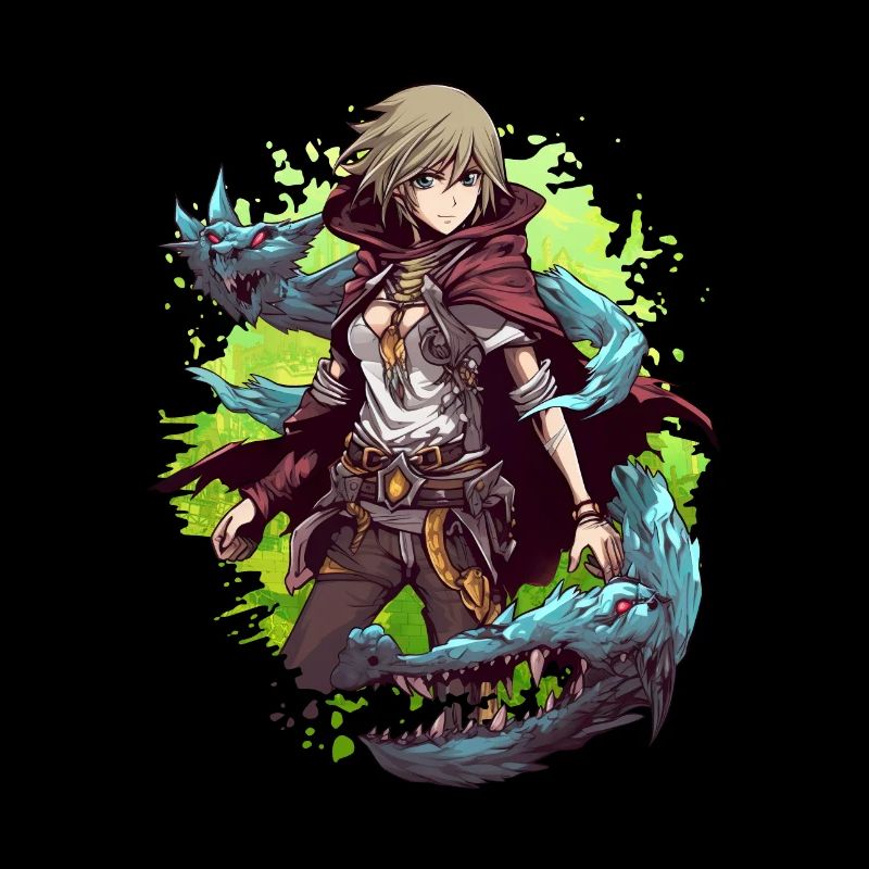 Fantasy RPG Game Anime Character - Anime Shirt