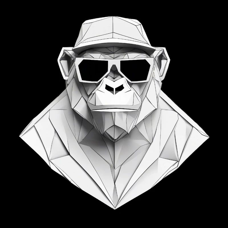 Singe cool en robe ridée