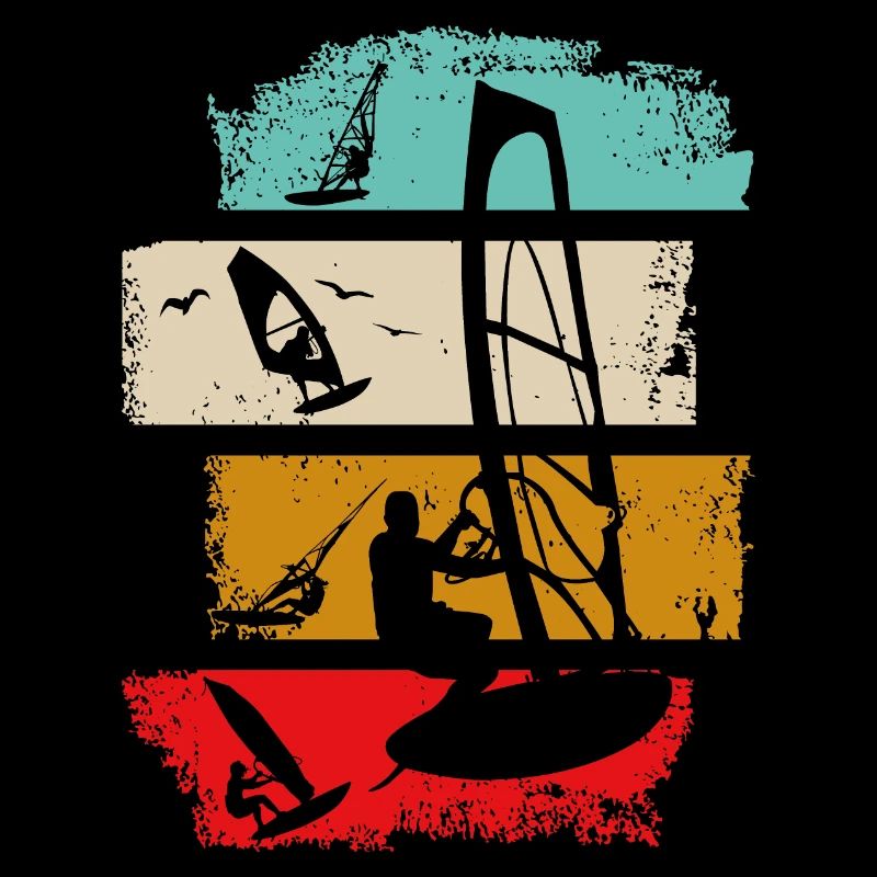 Windsurf Planche à voile Retro Stripe Bright