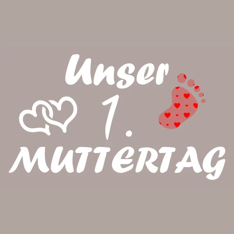 Der erster Muttertag Text mit Herzen und Muster