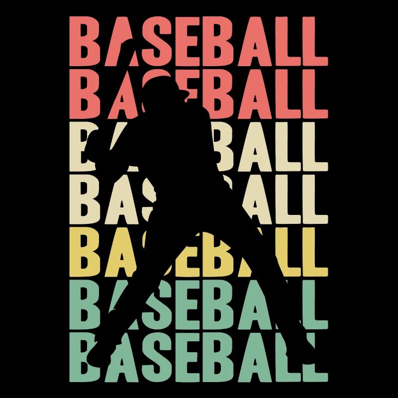 Baseballspieler Vintage Retro Baseball Geschenk