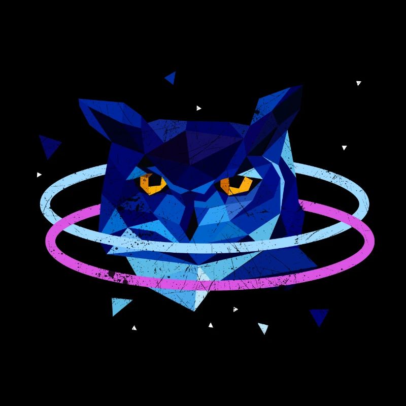 UHU EULE EULEN UHUS 90s 80s NEON MOTIVE GESCHENK