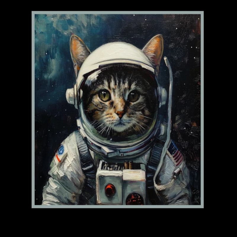 Chat, Voyage Dans L’espace, Fusée, Astronaute, Espace