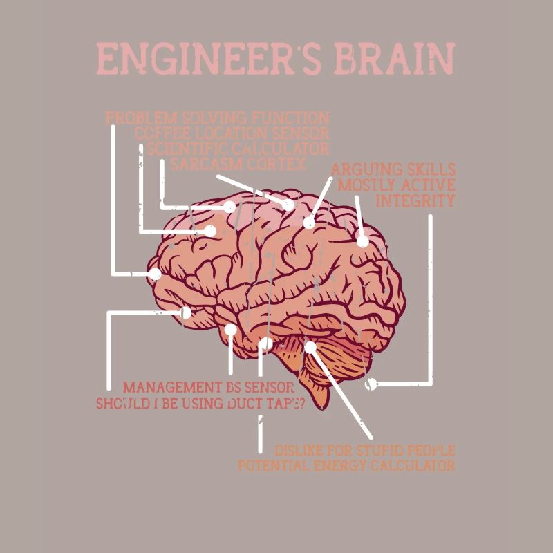 Engineer's brain problem solving function -