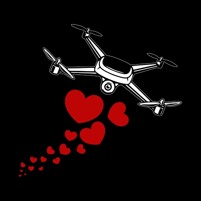Drone with hearts