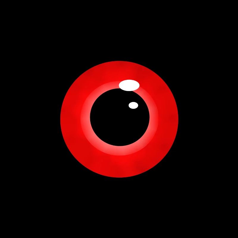 Oeil de monstre rouge