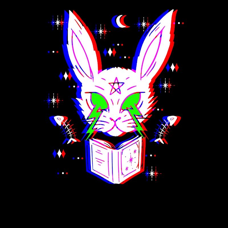 Techno Hase Dämon Halloween Gothic