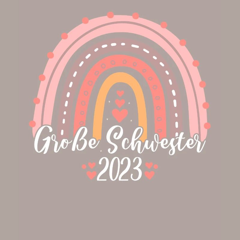 Große Schwester 2023 Boho Regenbogen Mädchen