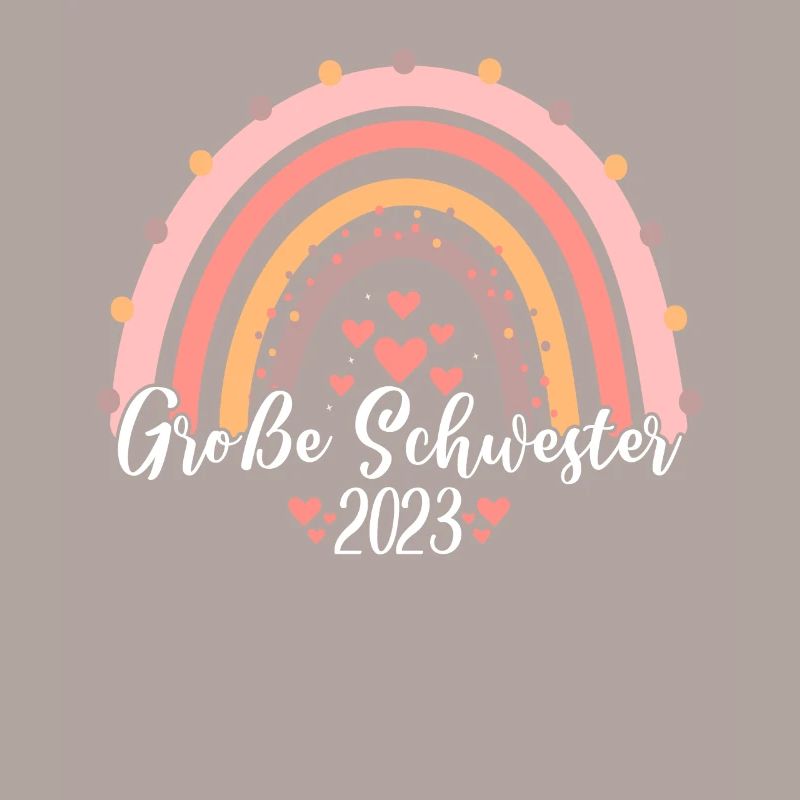 Große Schwester 2023 Boho Regenbogen Mädchen