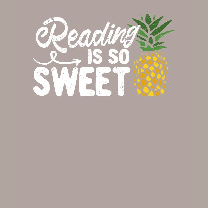 Reading is so cute book lover pineapple reader teacher