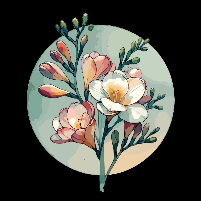 Freesia dessiné
