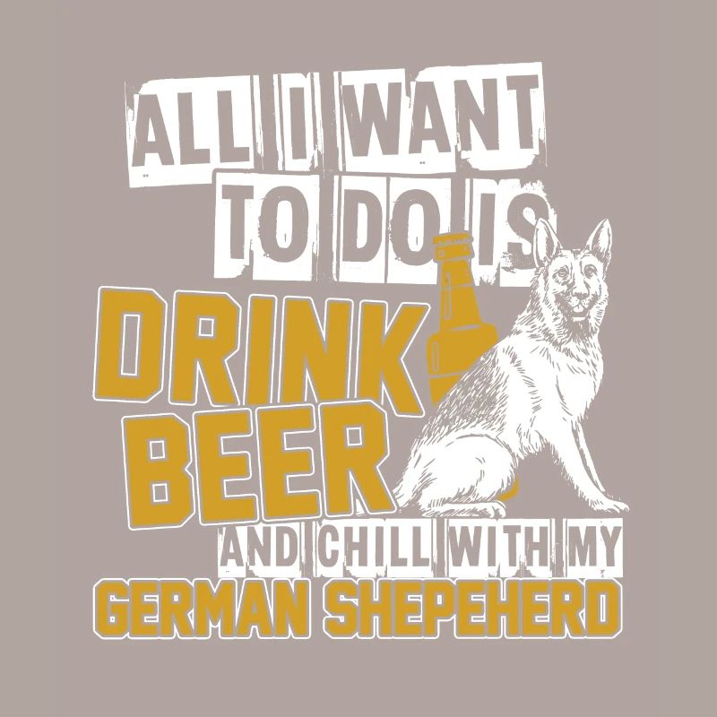 Deutscher Schäferhund Bier Trinken Tier Geschenk