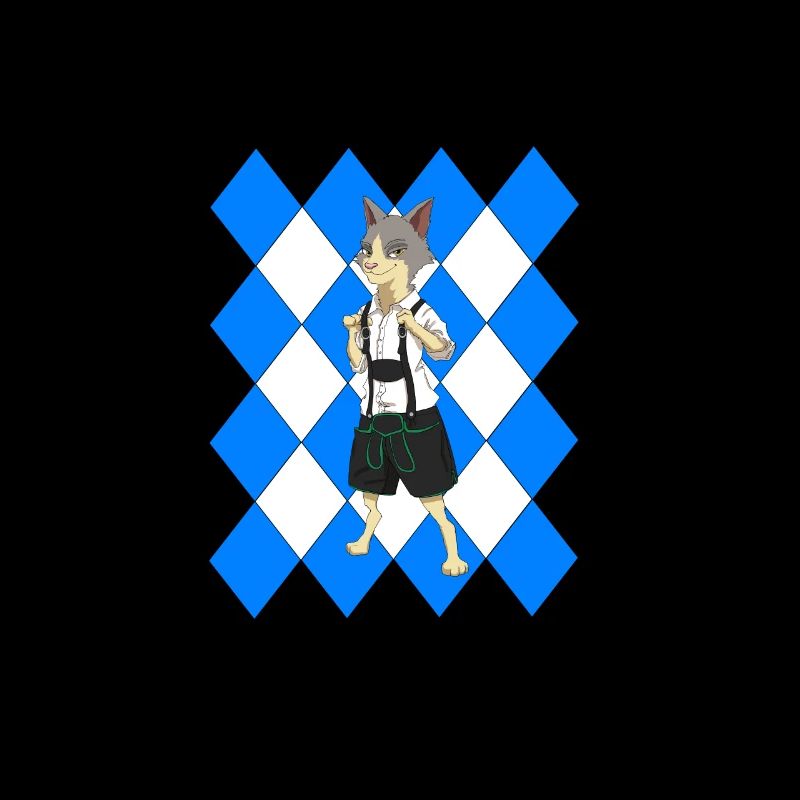 Drapeau bavarois Chat Cadeau