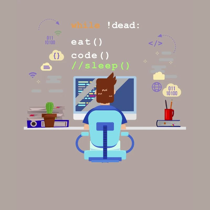 Eat Sleep Code Programmation informatique