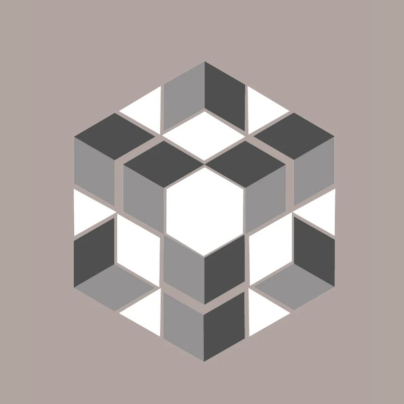 Geometric Cube Seamless Pattern Graphic