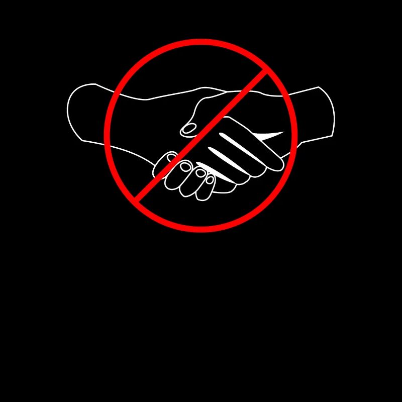 Poignée de main interdite j'arrête COVID19