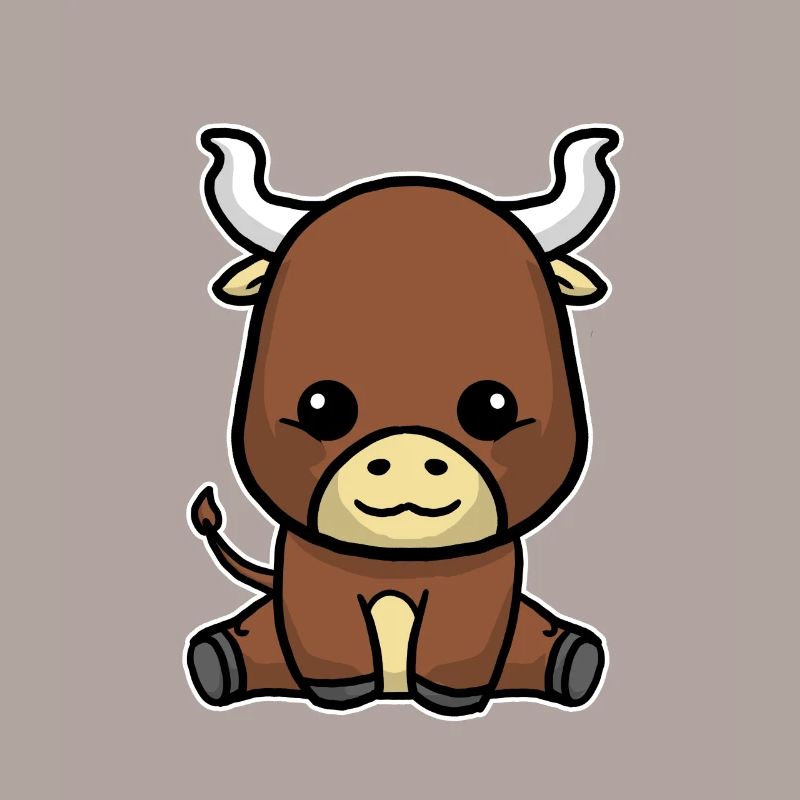 Mignon bébé taureau taureau cadeau de vache