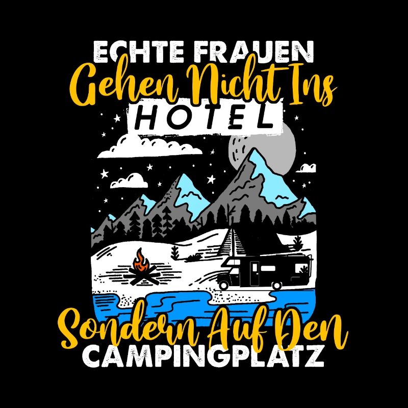 Frauen Camping Wohnmobil Wohnwagen Campingplatz