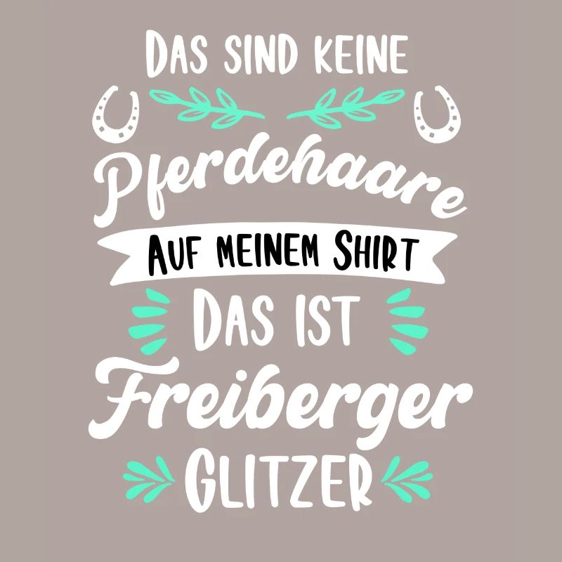 Freiberger Glitzer Pferd Spruch Geschenk