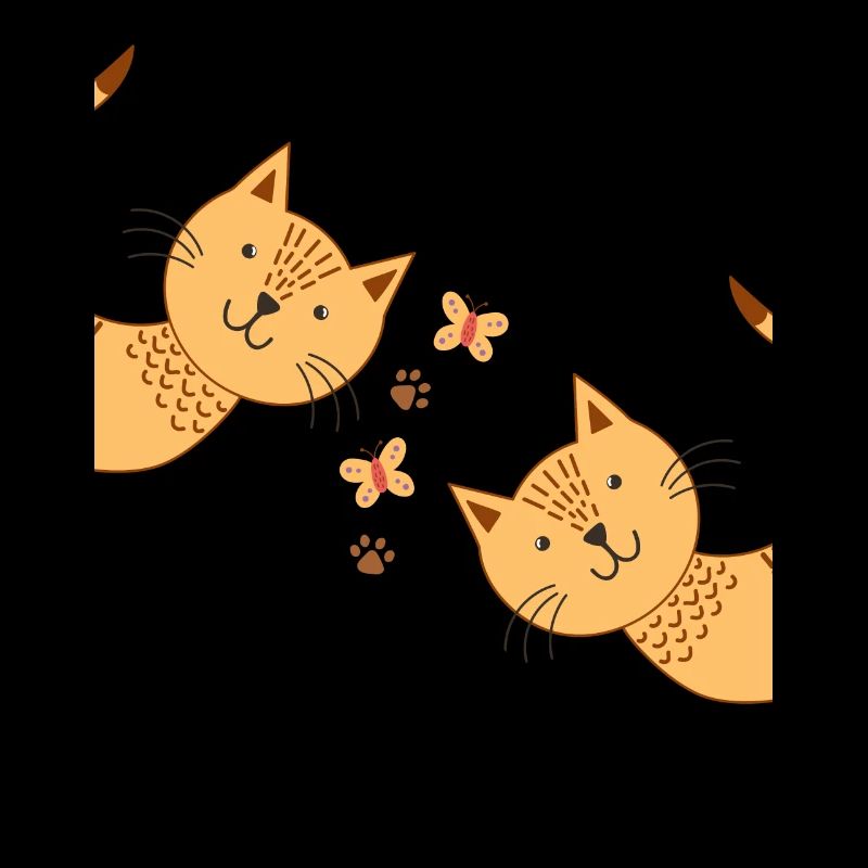 Chat patte de chat visage de chat deux chats