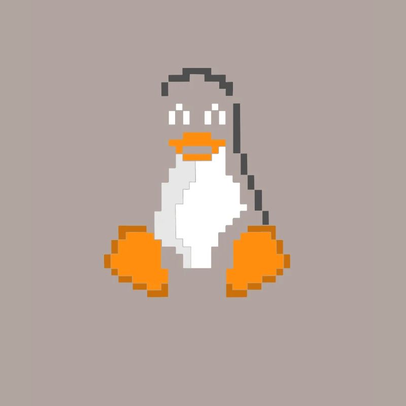 Linux Penguin Pixel Art Sys Admins Computer Hacker