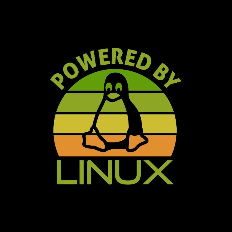 Geek Linux powered by penguin nerd saying