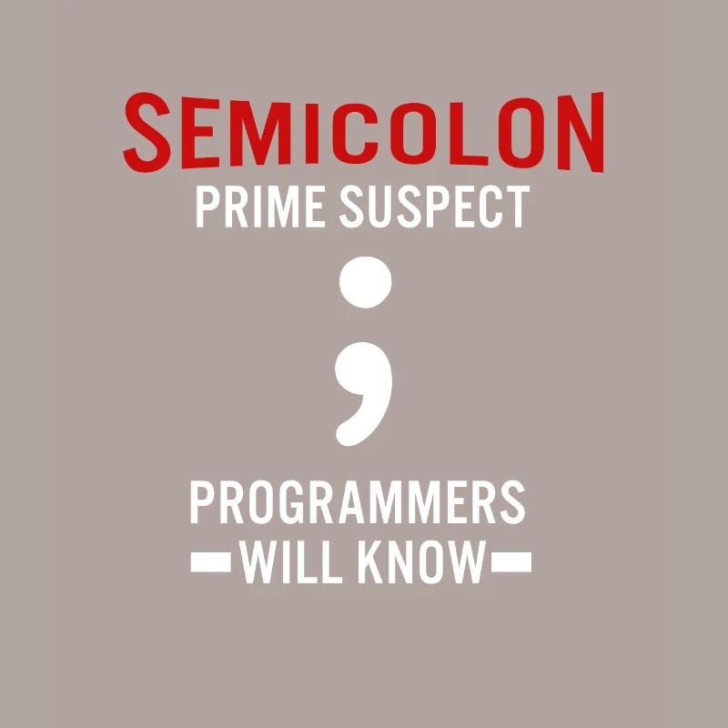 Coder Coding Semicolon Programmierer Computerfreak