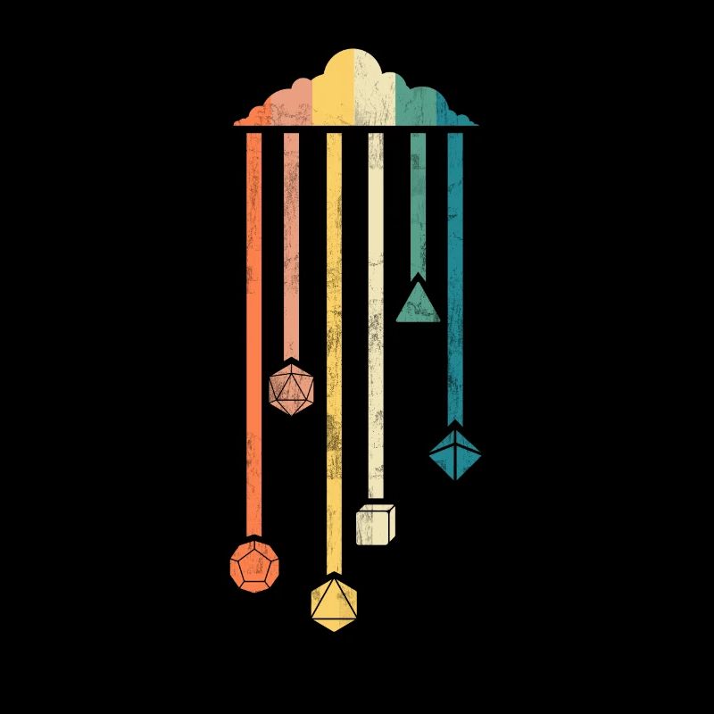 Jeux de table Retro RPG Cloud D20 Dice Vintage