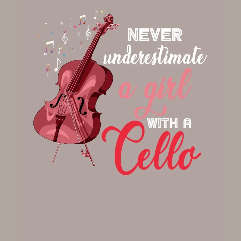 Fille instrument de violoncelle