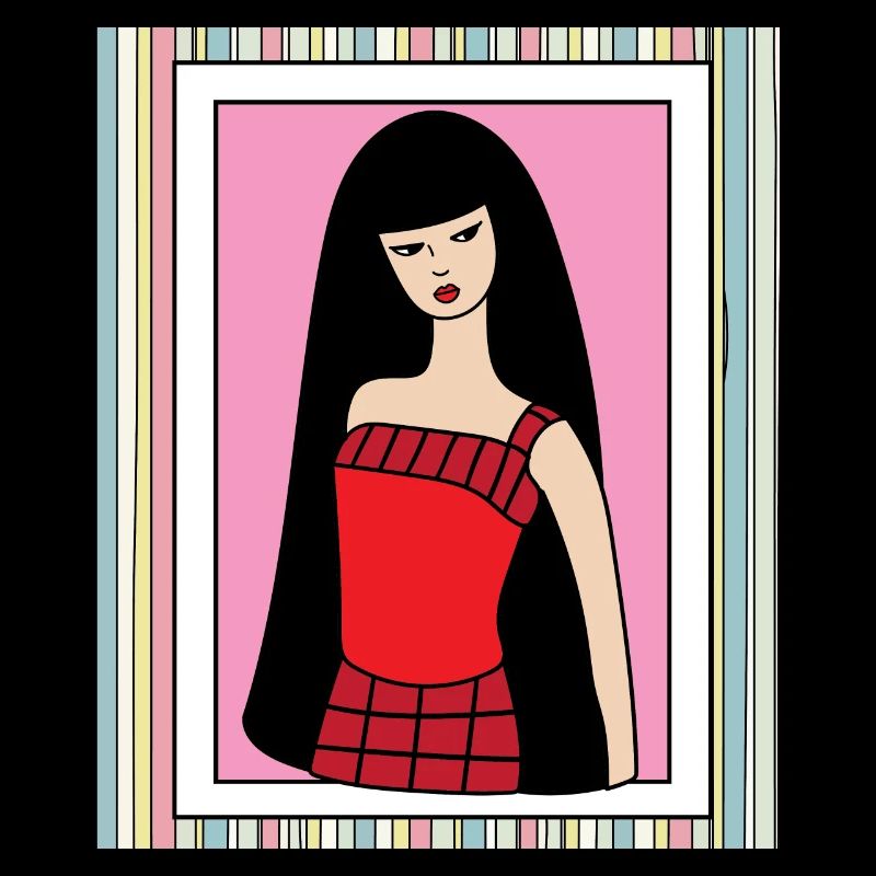 Bunte Retro Puppe