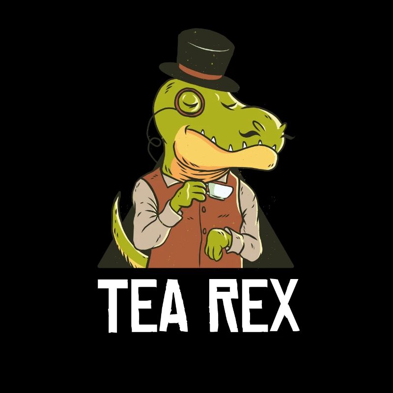 T-Rex Dinosaurier mit Tee Tea Rex Tyrannosarus