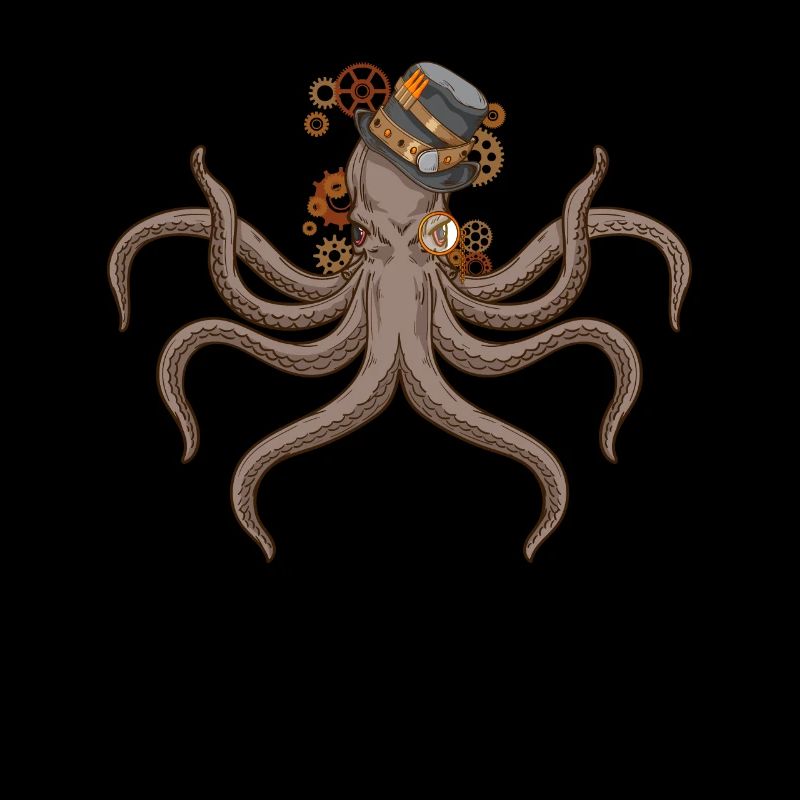 Octopus Steampunk Squid Cadeau Octopus
