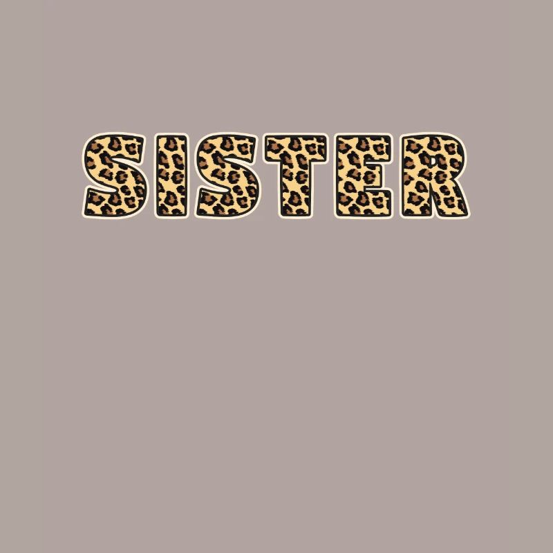 Schwester Leopard Muster Geschenk